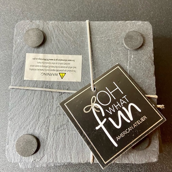 Slate 4-Pc. Coaster Set - Picture 3 of 4